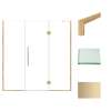 Samuel Müeller SMEHTF72247610C-T-CB Ethan 72-in W x 76-in H Hinged Shower Door in Champagne Bronze with Clear Glass