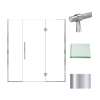 Samuel Müeller SMEHTF72307610C-BK-PC Ethan 72-in W x 76-in H Hinged Shower Door in Polished Chrome with Clear Glass