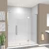 Samuel Müeller SMEHTF725307610C-T-BS Ethan 72.5-in W x 76-in H Hinged Shower Door in Brushed Stainless with Clear Glass