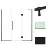 Samuel Müeller SMEHTF73257610C-BK-MB Ethan 73-in W x 76-in H Hinged Shower Door in Matte Black with Clear Glass