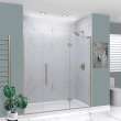 Samuel Müeller SMEHTF73257610C-T-BS Ethan 73-in W x 76-in H Hinged Shower Door in Brushed Stainless with Clear Glass