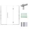 Samuel Müeller SMEHTF745267610C-BK-PC Ethan 74.5-in W x 76-in H Hinged Shower Door in Polished Chrome with Clear Glass