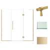 Samuel Müeller SMEHTF75277610C-BK-CB Ethan 75-in W x 76-in H Hinged Shower Door in Champagne Bronze with Clear Glass