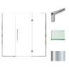 Samuel Müeller SMEHTF75277610C-T-PC Ethan 75-in W x 76-in H Hinged Shower Door in Polished Chrome with Clear Glass