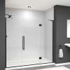 SMEHTF77297610C-T-MB Ethan 77-in W x 76-in H Hinged Shower Door in Matte Black with Clear Glass