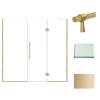 Samuel Müeller SMEHTF78247610C-BK-CB Ethan 78-in W x 76-in H Hinged Shower Door in Champagne Bronze with Clear Glass