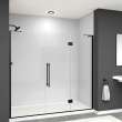 Samuel Müeller SMEHTF78247610C-BK-MB Ethan 78-in W x 76-in H Hinged Shower Door in Matte Black with Clear Glass