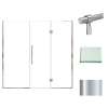 Samuel Müeller SMEHTF78247610C-BK-PC Ethan 78-in W x 76-in H Hinged Shower Door in Polished Chrome with Clear Glass