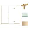 Samuel Müeller SMEHTF78307610C-BK-CB Ethan 78-in W x 76-in H Hinged Shower Door in Champagne Bronze with Clear Glass