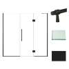 Samuel Müeller SMEHTF78307610C-BK-MB Ethan 78-in W x 76-in H Hinged Shower Door in Matte Black with Clear Glass