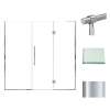 Samuel Müeller SMEHTF78307610C-BK-PC Ethan 78-in W x 76-in H Hinged Shower Door in Polished Chrome with Clear Glass