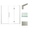 Samuel Müeller SMEHTF78307610C-T-BS Ethan 78-in W x 76-in H Hinged Shower Door in Brushed Stainless with Clear Glass