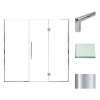 Samuel Müeller SMEHTF78307610C-T-PC Ethan 78-in W x 76-in H Hinged Shower Door in Polished Chrome with Clear Glass