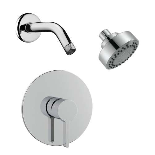 Samuel Müeller SMEPRK64-1-PC Evanna Single Function Round ADA Pressure Balance Shower Set, Polished Chrome