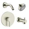 Samuel Müeller SMEPRK64T-1-BN Evanna Single Function Round ADA Pressure Balance Shower And Tub Set, Brushed Nickel