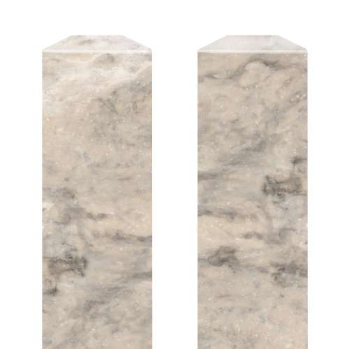 SMFIM962-49V 96-in Solid Surface Inside Corner Molding (2 Pieces), Creme Velvet