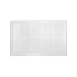 Linear 48-in x 32-in Rectangular Alcove Shower Base with Left Hand Drain - In Multiple Colors - SMFL4832L-M