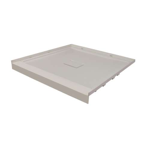 Linear 36-in x 36-in Ultra Low Shower Base with Center Drain, Biscuit