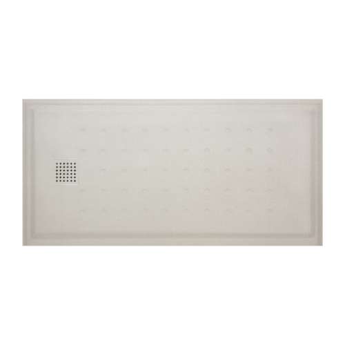 Monterey 60-in x 32-in Shower Base with Color Matched Drain Cover, Butternut