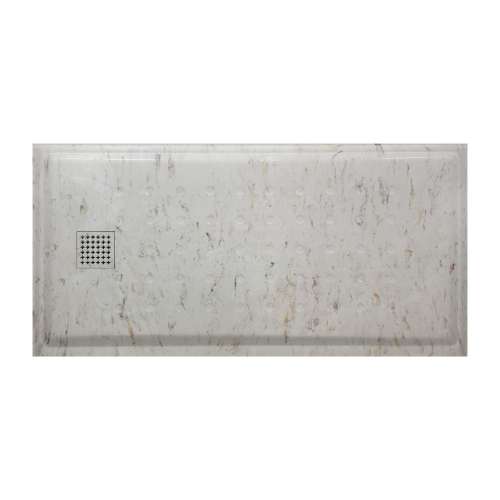 Samuel Mueller Monterey 60-in x 32-in Shower Base with Color Matched Drain Cover, Butterscotch