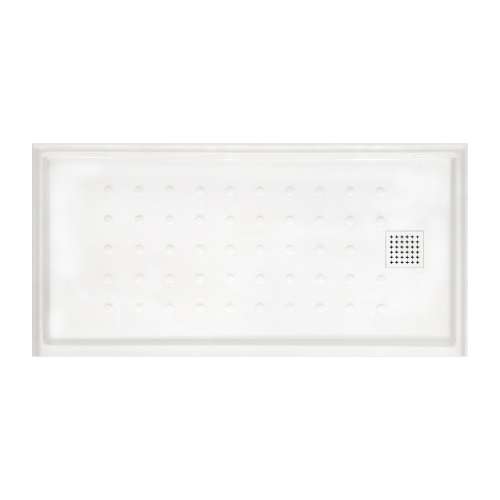 Monterey 60-in x 32-in Shower Base with Color Matched Drain Cover, White