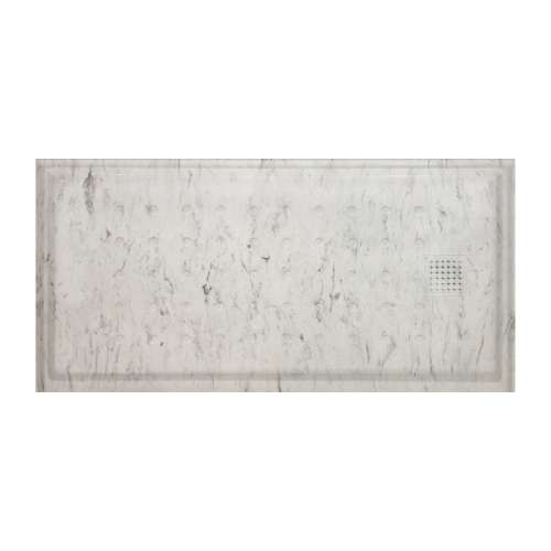 Monterey 60-in x 32-in Shower Base with Color Matched Drain Cover, Creme