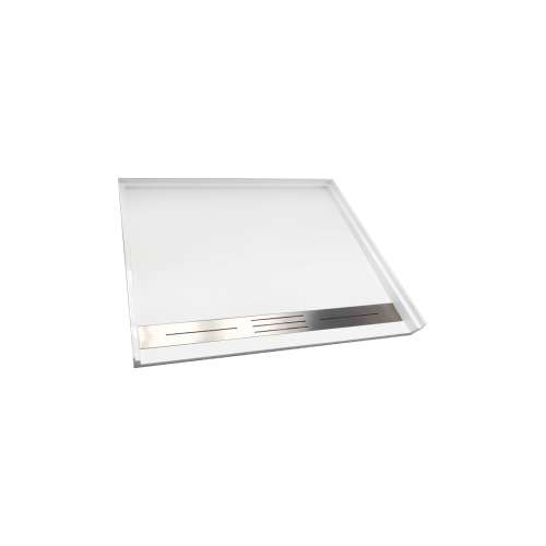 48-in x 36-in Trench Drain Shower Base, White
