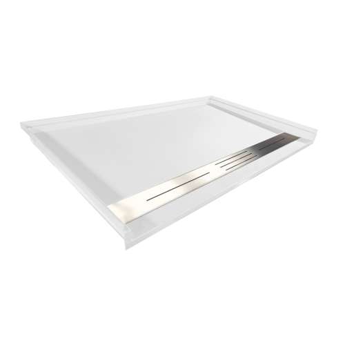 SMFTD6030C-31 60-in x 30-in Trench Drain Shower Base With Center Drain, White