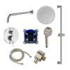 SMFTRHK1610-2-BN FlowStat Two Function Round ADA Thermostatic With Nine Function Hand Shower on Bar Set, Brushed Nickel