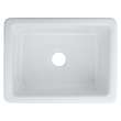 Samuel Müeller Pasco 24in x 18in Undermount Single Bowl Farmhouse Fireclay Kitchen Sink, White