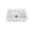 Samuel Müeller Valencia 30in x 20in Undermount Single Bowl Farmhouse Fireclay Kitchen Sink with Reversible (French/Plain) Front, in