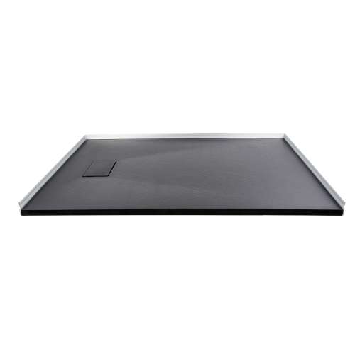 60-in x 40-in Zero Threshold Shower Base with End Drain, Black