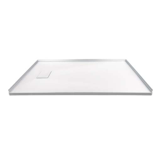 60-in x 40-in Zero Threshold Shower Base with End Drain, White