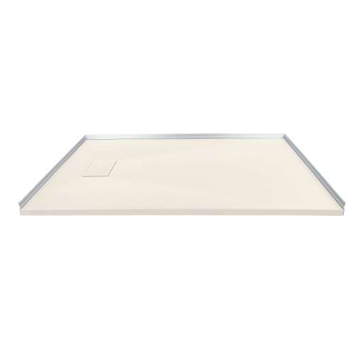 63-in x 40-in Zero Threshold Shower Base with End Drain, Cameo