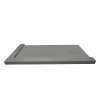 Samuel Mueller SMFZSDTR6332-40 Trimslate 63-In X 32-In Tub Replacement Shower Base With Adjustable Double Threshold And End Drain, Dark Grey
