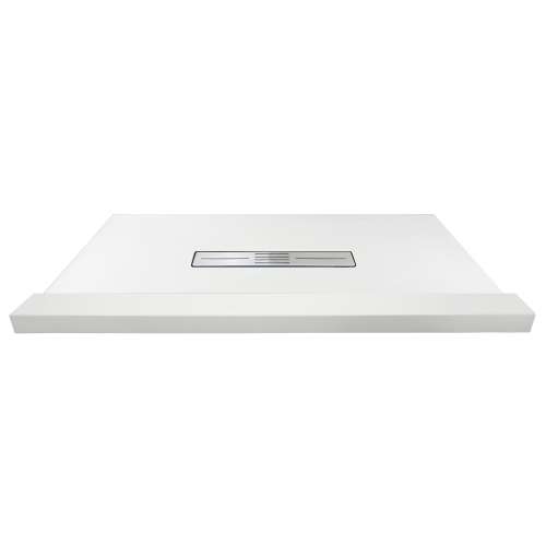 Samuel Mueller SMFZST5140C-31 Trimslate 51-In X 40-In Shower Base With Adjustable Single Threshold And Center Drain, White