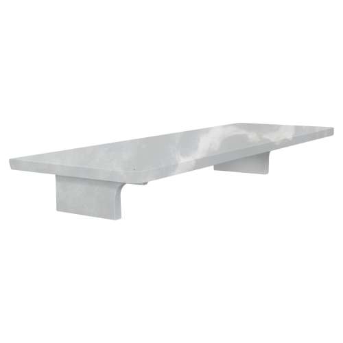 SMGBS114-S-50 11-in x 4-in x 2-in Solid Surface Grab Bar Shelf, Moonstone