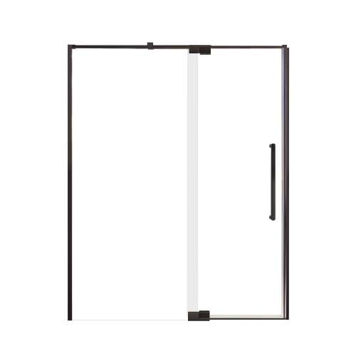 Samuel Mueller Innova 60-in X 76-in Pivot Shower Door with 3/8-in Clear Glass and Royston Double-Sided Handle, Matte Black
