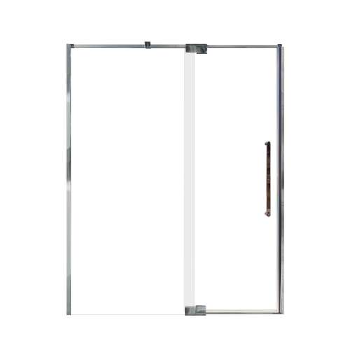Innova 60-in X 76-in Pivot Shower Door with 3/8-in Clear Glass and Royston Handle and Knob Handle, Polished Chrome
