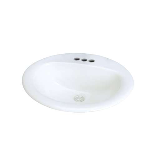Samuel Müeller Ashland Vitreous China 20-in Drop-in Lavatory with 4-in CC Faucet Holes