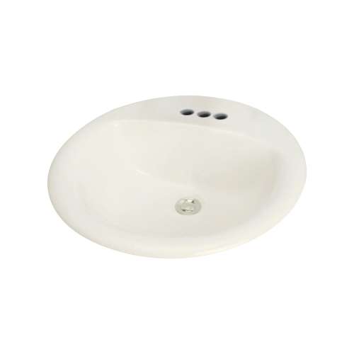 Samuel Müeller Parma Vitreous China 20-in Round Drop-in Lavatory with 4-in CC Faucet Holes - SML-1564