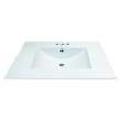 Samuel Müeller Jacob 25-in Vitreous China with Integrated Sink - 4cc Faucet Holes