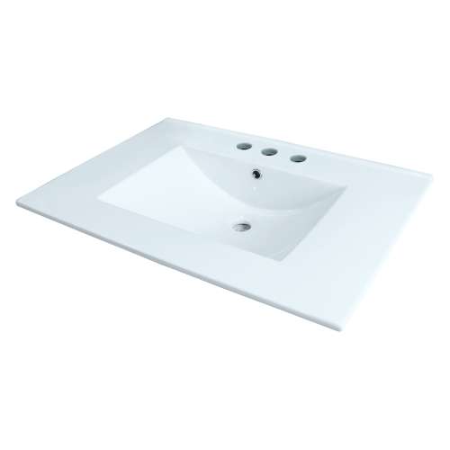 Samuel Müeller Jacob 25-in Vitreous China with Integrated Sink - 8cc Faucet Holes