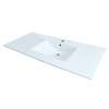Samuel Müeller Jacob 49-in Vitreous China with Integrated Sink- 1 Faucet Hole