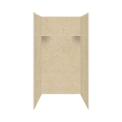 Samuel Müeller Luxura Solid Surface 60-in x 96-in Alcove Shower Kit with Extension - SMLKWFX6027SML