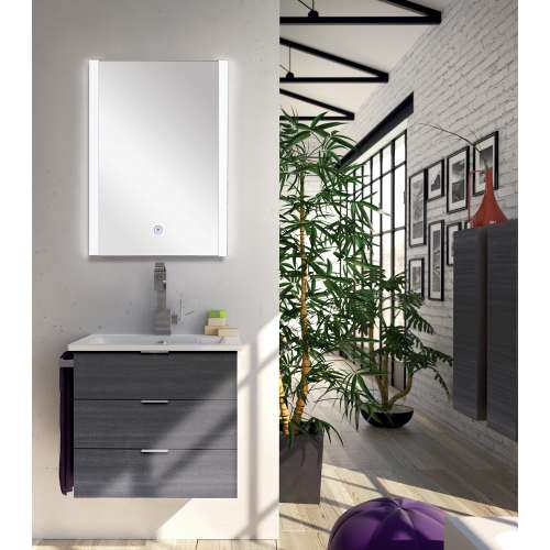 Samuel Müeller SMLME2232 Eclipse 22-in x 32-in LED-Front Lit Contemporary Mirror With Touch Sensor