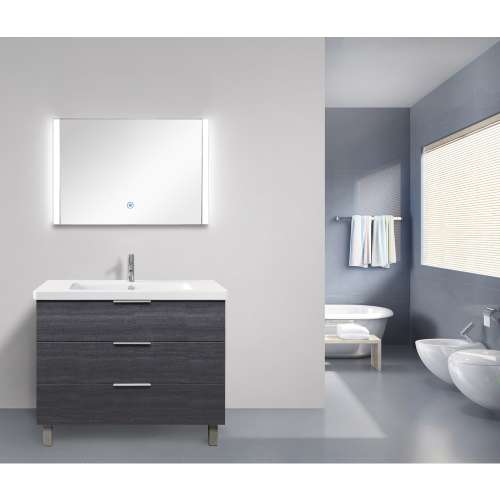 Samuel Müeller SMLME3524 Eclipse 35-in x 24-in LED-Front Lit Contemporary Mirror With Touch Sensor