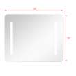 Samuel Müeller Venice 35-in X 30-in LED Back-Lit Mirror with Touch Sensor