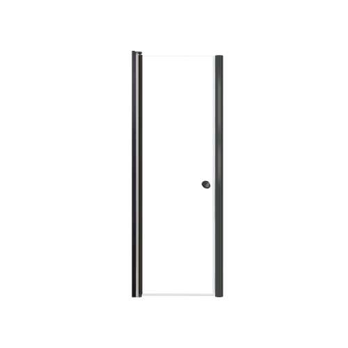 Lydia 24-in X 70-in Pivot Shower Door with 1/4-in Clear Glass and Contour Handle, Matte Black