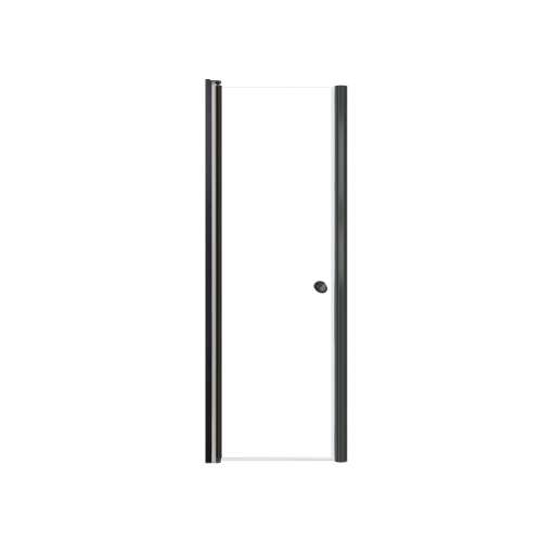 Samuel Mueller Lydia 25-in X 70-in Pivot Shower Door with 1/4-in Clear Glass and Contour Handle, Matte Black